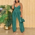 thumbnail image 4 of Ensembles Assortis Tenue d'Été Ensemble de Vêtements pour Femmes Col Rond Sans Manches Hauts Pantalons Ensembles Pantalons Style S_397 Survêtements pour Femmes Vert G, 4 of 6