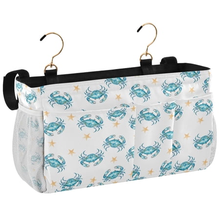Ryvnso Bedside Caddy Crabs Starfish Bedside Storage Bag Hanging Organizer