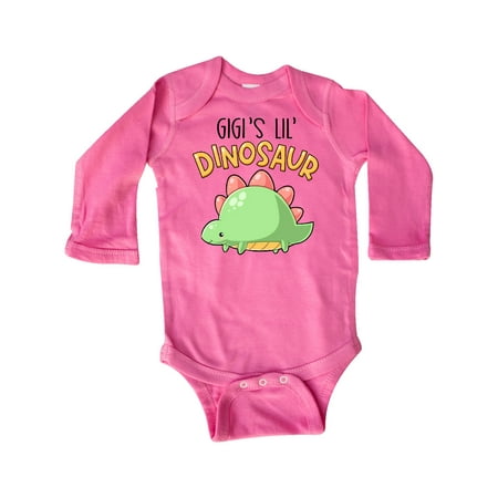 

Inktastic Gigi s Lil Dinosaur with Cute Stegosaurus Gift Baby Boy or Baby Girl Long Sleeve Bodysuit