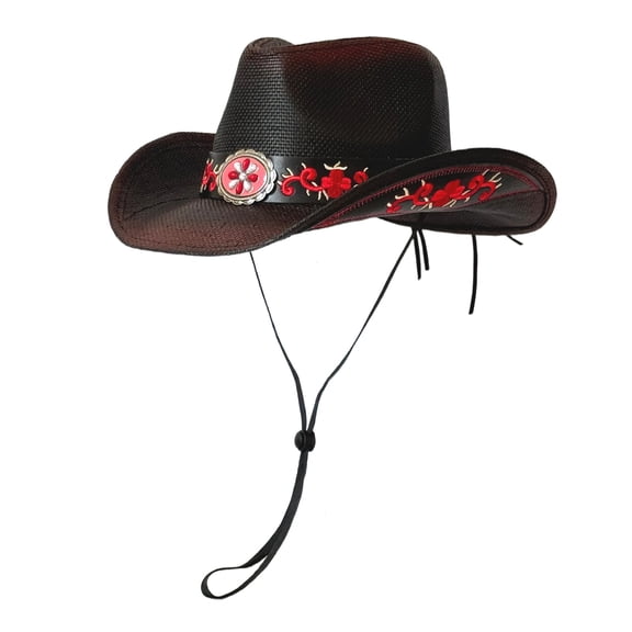 Cowboy Hat,Cowgirl Hat,Western Cowboy Hats for Women/Mens/Straw Wide with Shapeable Brim Cowboy Hat for Womens