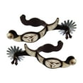 thumbnail image 1 of Eigraketly 2x Espuelas para caballos Espuela estilo occidental antióxido para equipos de competición Marrón oscuro Type2 NO2, 1 of 1