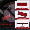 thumbnail image 5 of 10 Paires de Réflecteurs Rectangulaires Rouges Universels pour Motos ATV Vélos Tout-Terrain, 10 Paires * Feuille Réfléchissante, Rouge, 5 of 5