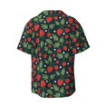 thumbnail image 6 of Lafuoo Strawberry Pattern Men's Cuban Collar Short Sleeve Shirt, Button-Down Resort Beach Pocket Shirt-3X-Large, 6 of 7