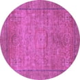 thumbnail image 1 of Ahgly Company Indoor Round Oriental Purple Modern Area Rugs, 3' Round, 1 of 4