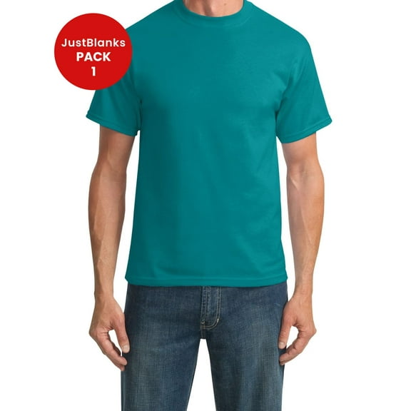 JustBlanks Tall Mens Crew Neck T Shirt Soft Breathable Everyday Wear