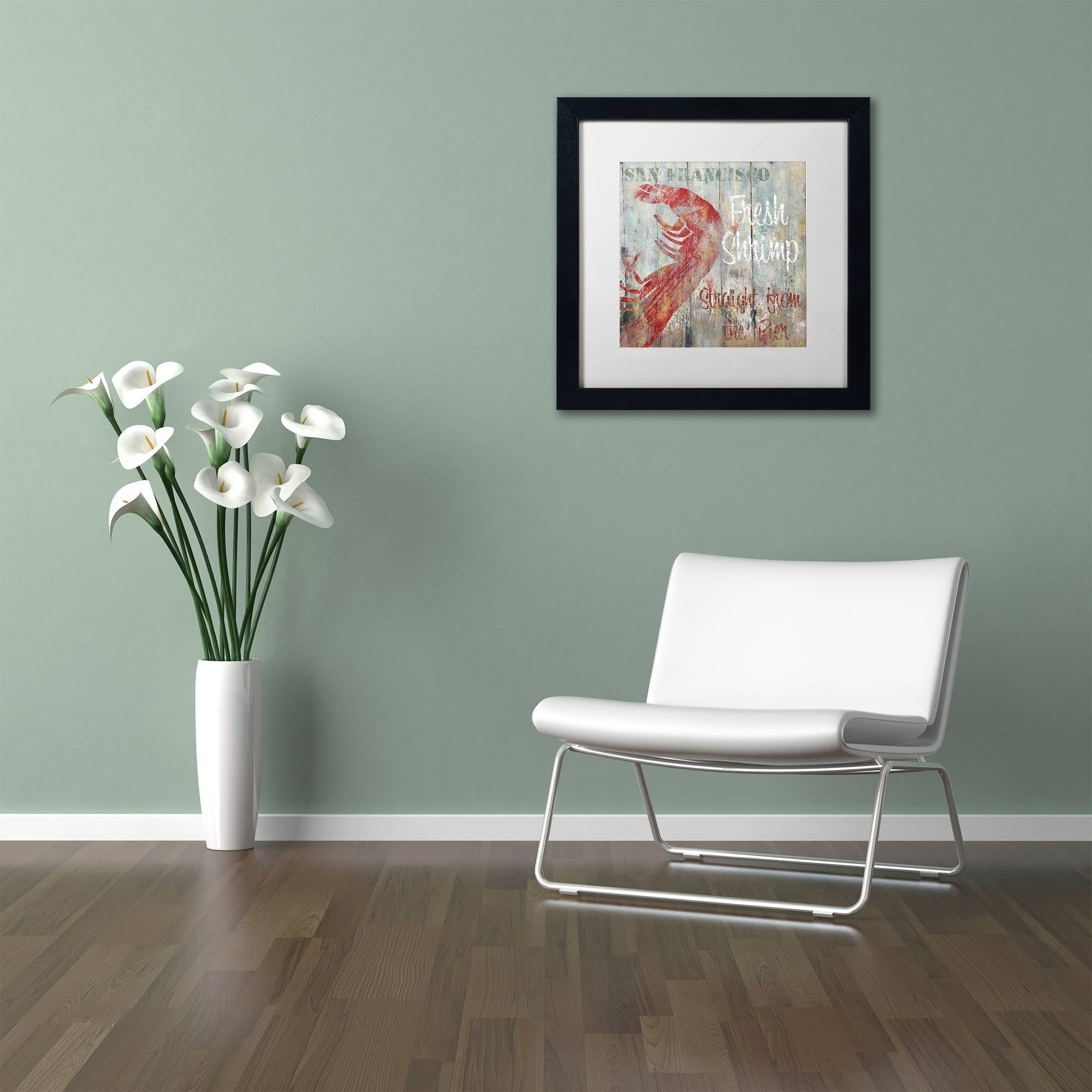 Trademark Fine Art "Restaurant Seafood I" Canvas Art by Color Bakery White Matte, Black Frame