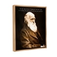 thumbnail image 4 of Stupell Industries Inspiring Darwin Quote Inspirational Painting Brown Floater Framed Canvas Art Print Wall Art, 17 x 21, 4 of 10