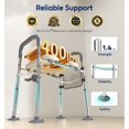 thumbnail image 2 of Asiento de inodoro elevado Bluelog con asas ajustables, 400 libras, 2 of 7