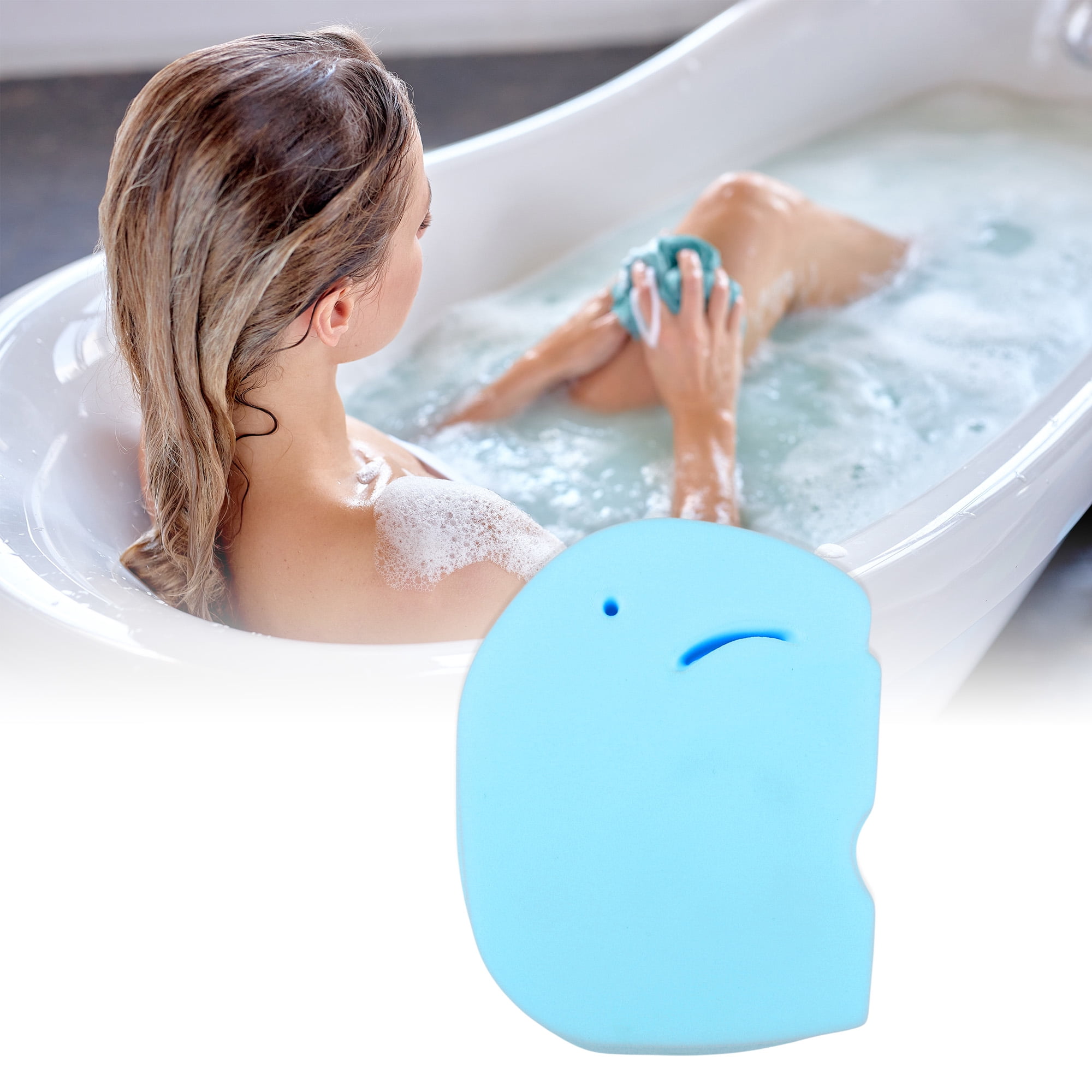 Unique Bargains Elephant Shape Bath Sponge Body Scrubber 1 Pc Blue