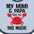 thumbnail image 4 of Inktastic Mimi and Papa Love Me Crab Boys or Girls Baby Bib, 4 of 4