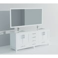 thumbnail image 6 of Marble Topped Double Bath Vanity In White With Faucet And Mirrors 84 In. W X 22 D Countertop, Included 34, 6 of 7