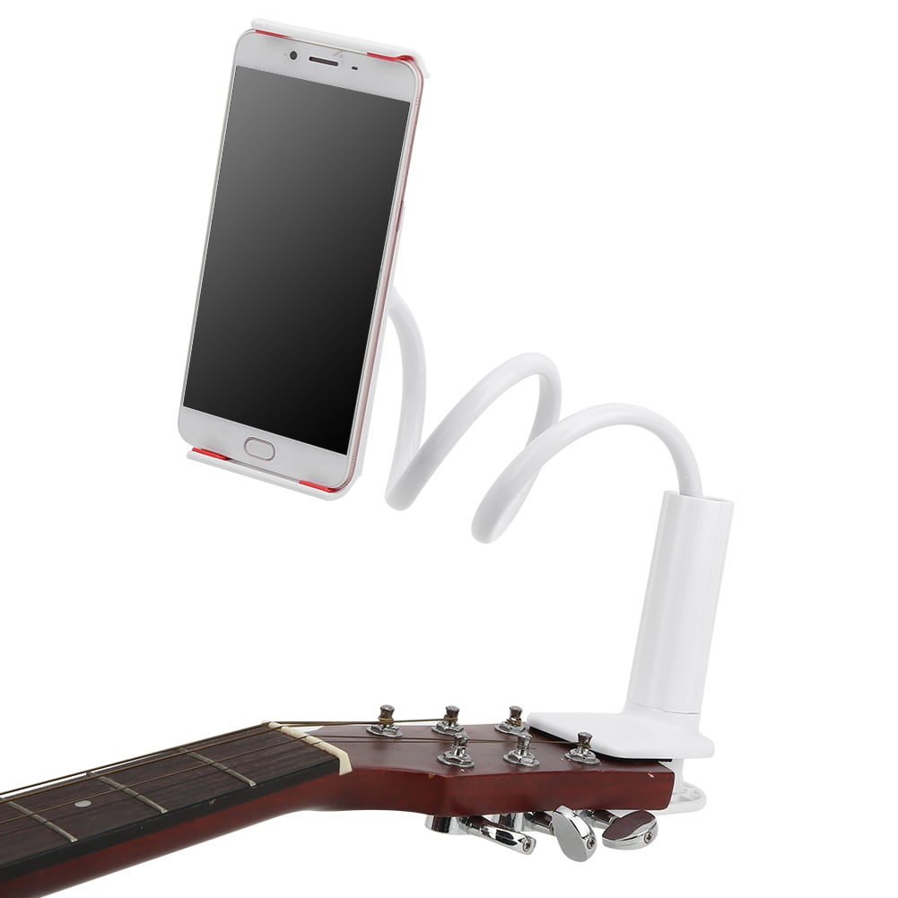 Guitar Phone Holder, Guitar Head Phone Holder, Beginner DIY For Electric Guitars Guitar Acoustics White