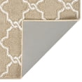 thumbnail image 3 of Washable Non-Slip Accent Rug, Geometric, Beige and White, 26" x 45", 3 of 7