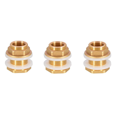 thumbnail image 5 of Solid Brass Bulkhead Fitting,6Sets 1/2in Female 3/4in Male Solid Brass Water Tank Connector Threaded with Silicone Rings, 5 of 8