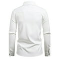 thumbnail image 6 of NAFUU Mens Dress Shirts Fashion Asymmetric Placket Shirt Unique Men's Slim Fit Long Sleeve Gothic Button Up Shirts Party Tops Regular Fit Tops, 6 of 9