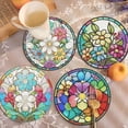 thumbnail image 4 of 4 Manteles Individuales Redondos Antideslizantes de Acrílico con Pintura Artística de Diamantes para Decoración de Mesa B, 4 of 5