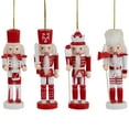 thumbnail image 2 of Northlight Nutcracker Soldiers Wooden Christmas Ornaments - 5" - Red and White - Set of 4, 2 of 9