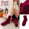 thumbnail image 2 of Garbnen Women's Halloween Crew Socks Funny Cute Graphic Mid Calf Socks Spooky Fall Winter Cozy Halloween Gift for Women, 2 of 7