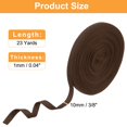 thumbnail image 2 of Cotton Twill Tape Ribbon 3/8 Inch 23 Yard Herringbone Webbing Tape Roll Bias Binding Tape for DIY Crafts Sewing Gift Wrapping, Dark Brown, 2 of 7
