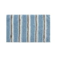 thumbnail image 3 of Home Weavers Glamour Collection Microfiber Bath Rug, Non-Slip TPR Backing, Soft Absorbent Bathroom Rug, Machine Washable, 20" x 32", Blue, 3 of 5