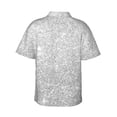 thumbnail image 3 of Goofa Silver Glitter Hawaiian Shirt for Men, Unisex Summer Beach Casual Short Sleeve Button Down Shirts,Aloha Tropical Floral print shirt-Large, 3 of 9