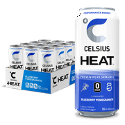 CELSIUS HEAT Performance Energy Drink 16 Fl Oz, Blueberry Pomegranate (Pack of 12)