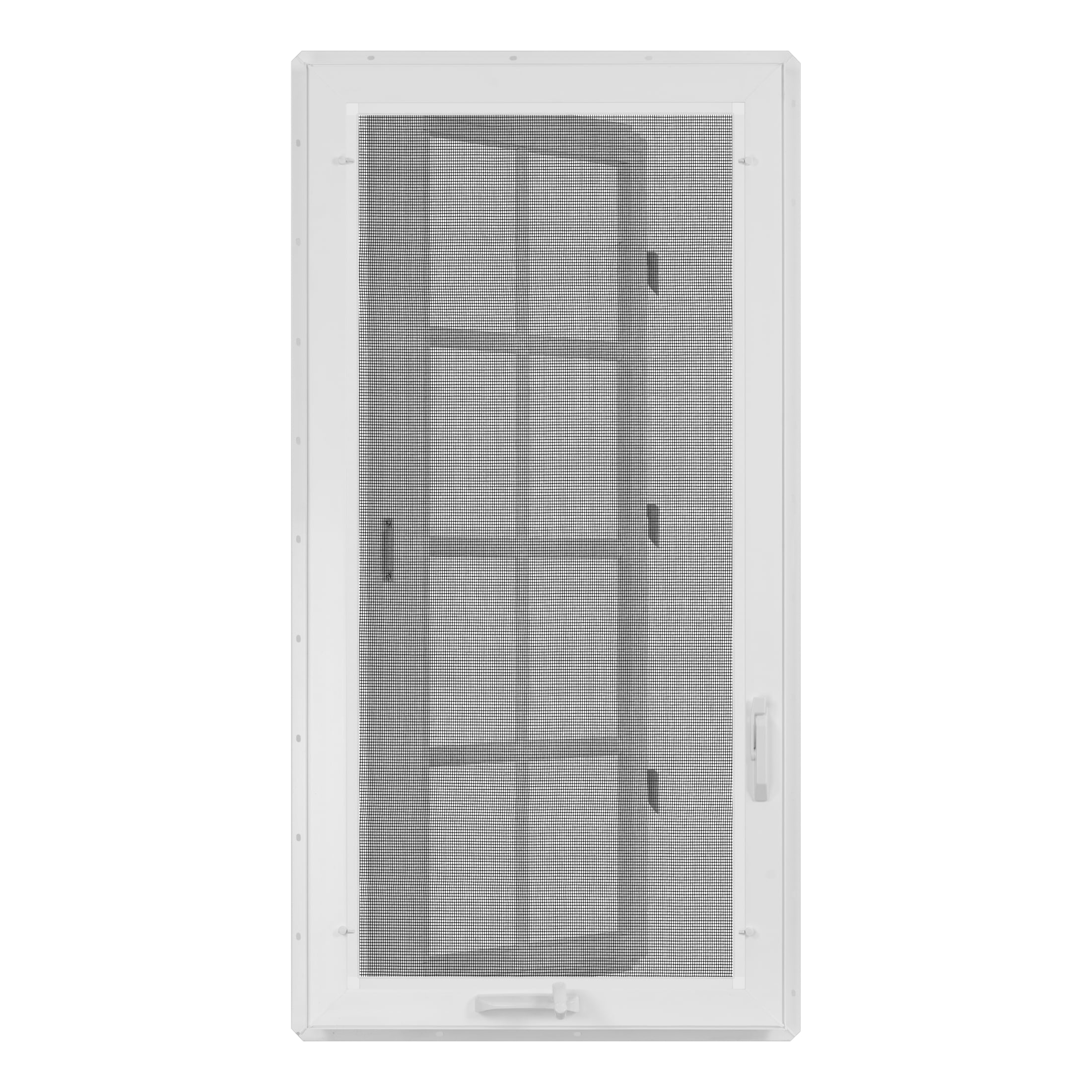 24 in. x 48 in. White Vinyl Double-Pane Insulated Left-Hand Casement Window with SDL Grids and Screen