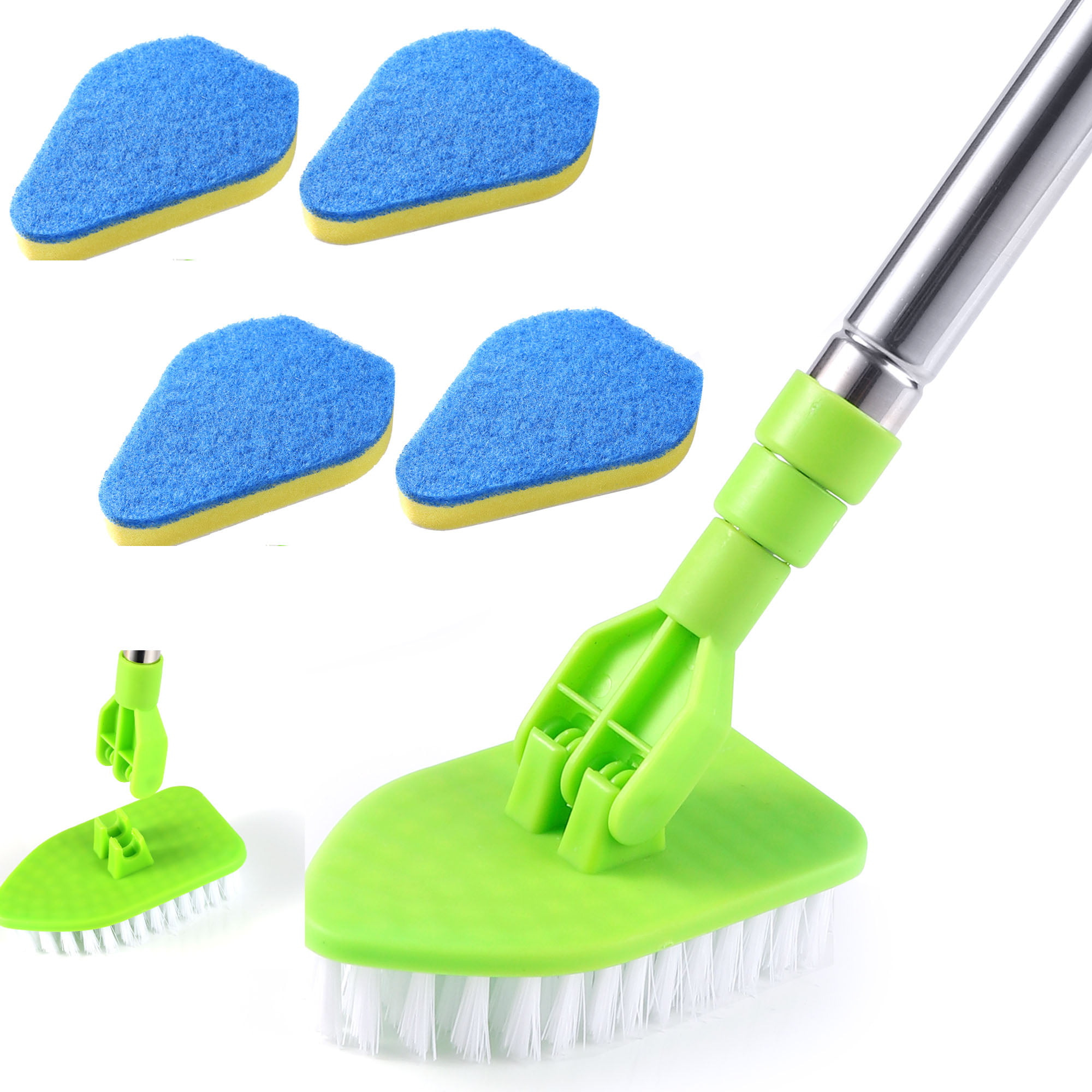 Bathroom Tile Cleaner Telescopic Shower Mop Extendable Bath Cleaning Scrubber 