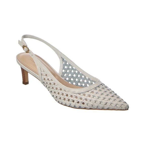 Dune London Divided Leather Slingback Pump, 39, White