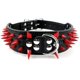 thumbnail image 1 of Collares para mascotas de cuero sintético con púas afiladas, estilo punk, ajustables, de 5 cm de ancho, color negro, XS (38-46 cm), para perros medianos y grandes, 1 of 5