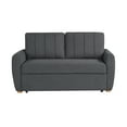 thumbnail image 2 of Serta Grant Scandinavian Convertible Loveseat with Full Size Sleeper, Charcoal Boucle Fabric, 2 of 11