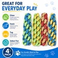 thumbnail image 6 of MGEZCOO Puppy Toys 4 Pack, CornBraid Rope Dog Chew Toys for Aggressive Chewers, Durable Dog Toys for Small Medium Large Dogs, 6 of 7