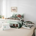 thumbnail image 6 of Feelyou Xmas Holiday Twin Bedding Sets 7-Piece, Rustic Cabin Truck Bedding Comforter Set, Winter Snowflake Reversible Sheet Sets, Microfiber Bedroom Decor, 6 of 8