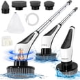 thumbnail image 1 of Homtronics Cepillo para Ba&ntilde;o Limpieza, [IPX8 Resistente al Agua] Cepillos de Limpieza con 4 Cabezas de Cepillo Reemplazable,Funciona hasta 120 Minutos para ba&ntilde;o, Cocina, Limpieza, 1 of 8