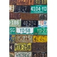 thumbnail image 2 of Mahan, Kathy 23x32 Black Ornate Wood Framed with Double Matting Museum Art Print Titled - License Plates I, 2 of 4