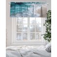 thumbnail image 5 of Beach Valances for Windows Ocean Scenery Modern Minimalist Valance Rod Pocket Light Filtering Short Window Treatments Curtains for Kitchen Bathroom Living Room Bedroom, 1 Panel, 60 x 18 Inch, 5 of 7