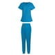 thumbnail image 3 of Conjunto de Uniforme Médico para Mujer Perfecl Ropa de Trabajo de Enfermera Top y Pantalón Azul S, 3 of 8