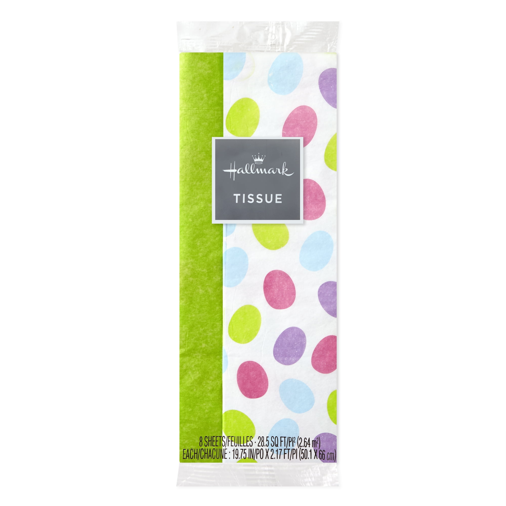 Hallmark Easter Tissue Paper, Easter Eggs & Lime Green (8 Sheets
