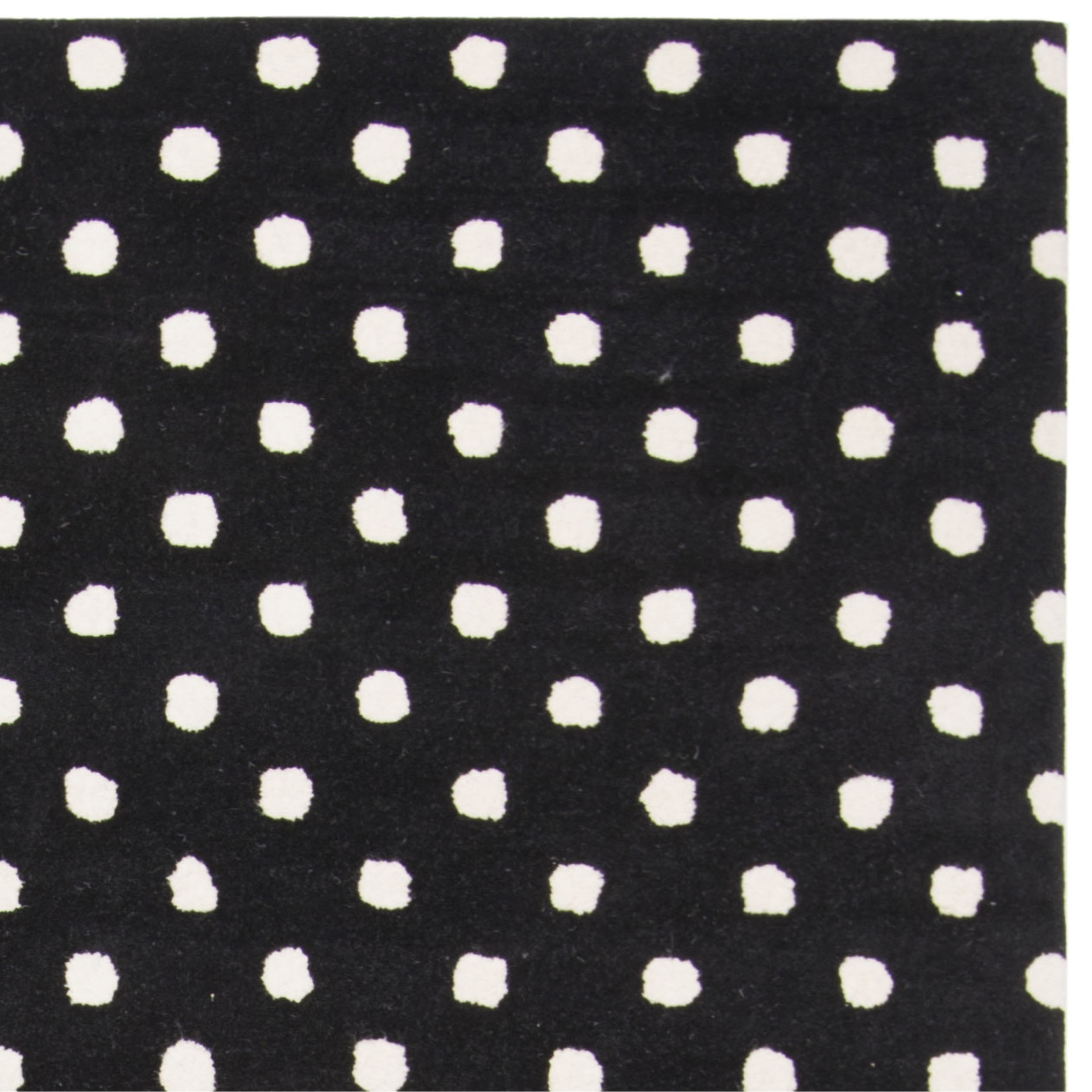 SAFAVIEH Kids Constantine Bunny Wool Area Rug, Black/Ivory, 6' x 9'