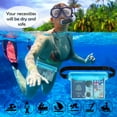 thumbnail image 3 of 2-Pack Waterproof Pouch with Adjustable Waist Strap, Waterproof Dry Bag, Keeps Cell Phones and Valuables Safe and Dry, Perfect for Kayaking, Beach, Camping and Swimming, 3 of 6