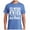 Blue, variant on Men's Short Sleeve Crew Neck Shirts Summer Novelty Letter Graphic Print Tee Shirts Casual Regular Fit Pullover Tops