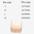 thumbnail image 3 of Sujetador de elevación con hebilla frontal sin tirantes de lencería para mujer, sujetador bandeau push up invisible antideslizante - Color de piel, 3 of 6