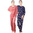 thumbnail image 1 of Set De 2 Pijamas Afelpadas Mujer Unitalla Polar Pantalón Sudadera Ropa Invierno, 1 of 5