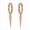 Rose Gold, variant on Women Elegant Hinged Cone Ear Stud Star Earrings Fashion Jewellery Hoop Drop-Silver
