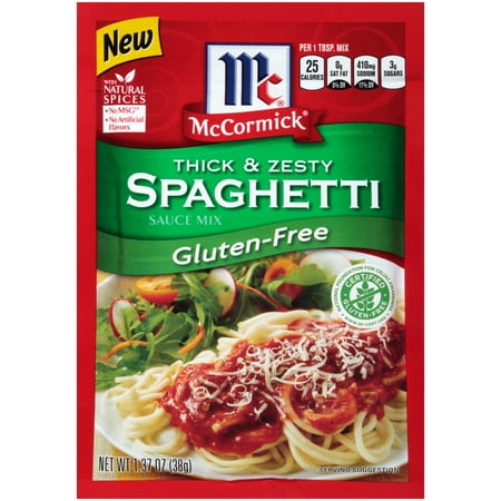(4 Pack) McCormick Gluten-Free Thick & Zesty Spaghetti Sauce Mix, 1.37 (Best Spaghetti Sauce Brand)