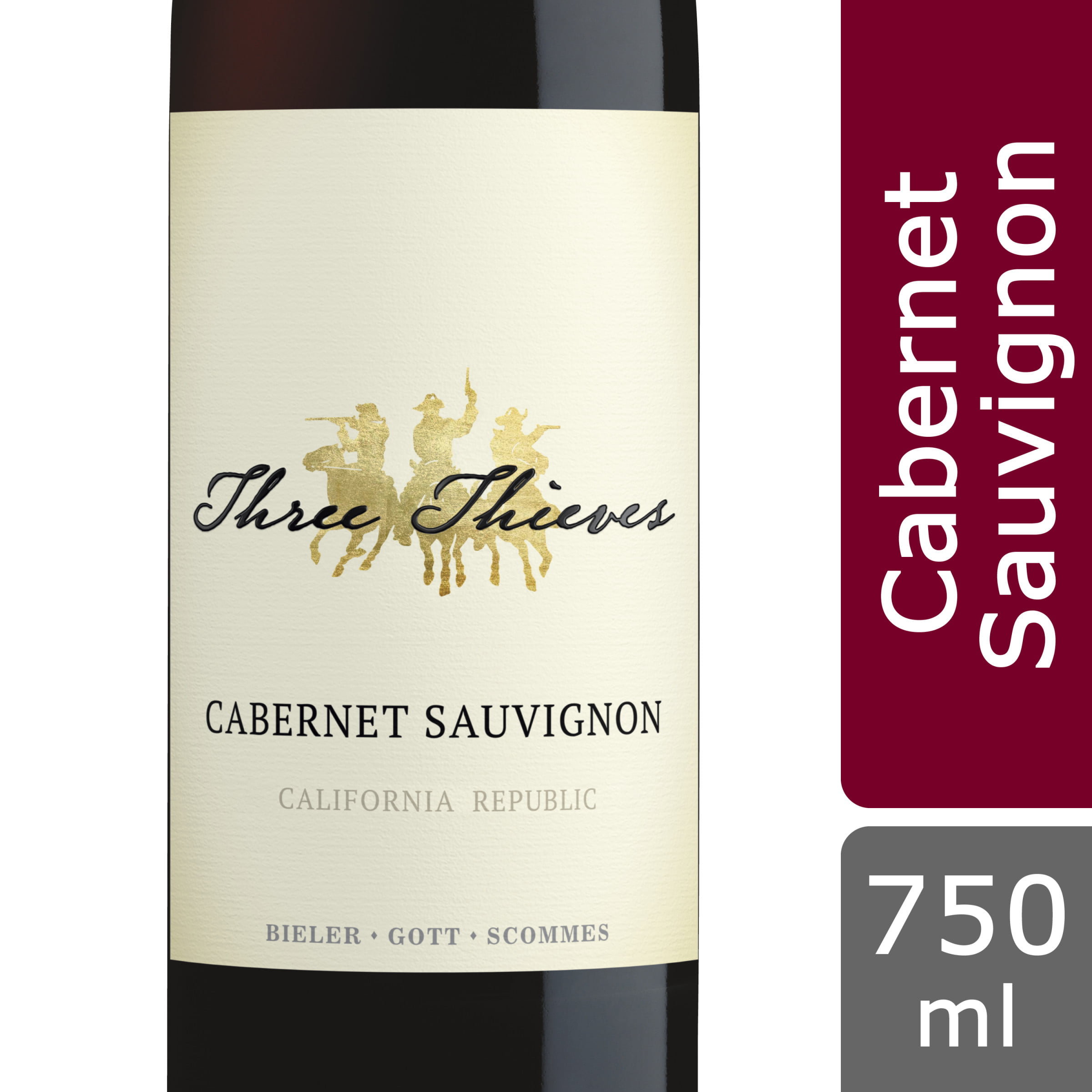 Three Thieves Cabernet Sauvignon Red Wine, 750mL Wine Bottle