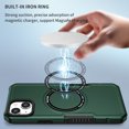 thumbnail image 6 of Allytech Magnetic Designed for iPhone 13 Case, Compatible with Magsafe Slim Thin PC & TPU Hybrid Protective Case for Apple iPhone 13 5G 6.1", Darkgreen, 6 of 10