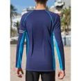 thumbnail image 6 of ANFERRY Men Swim Shirts Quick Dry UPF50+ Sun Protection Athletic Rash Guards Long Sleeve Color Block Swimwear, 6 of 9