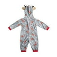 thumbnail image 4 of Family Christmas Matching Pajamas, Cartoon Deer Zip Up Onesie Pajamas Christmas Hooded Jumpsuit Home-wear, 4 of 7