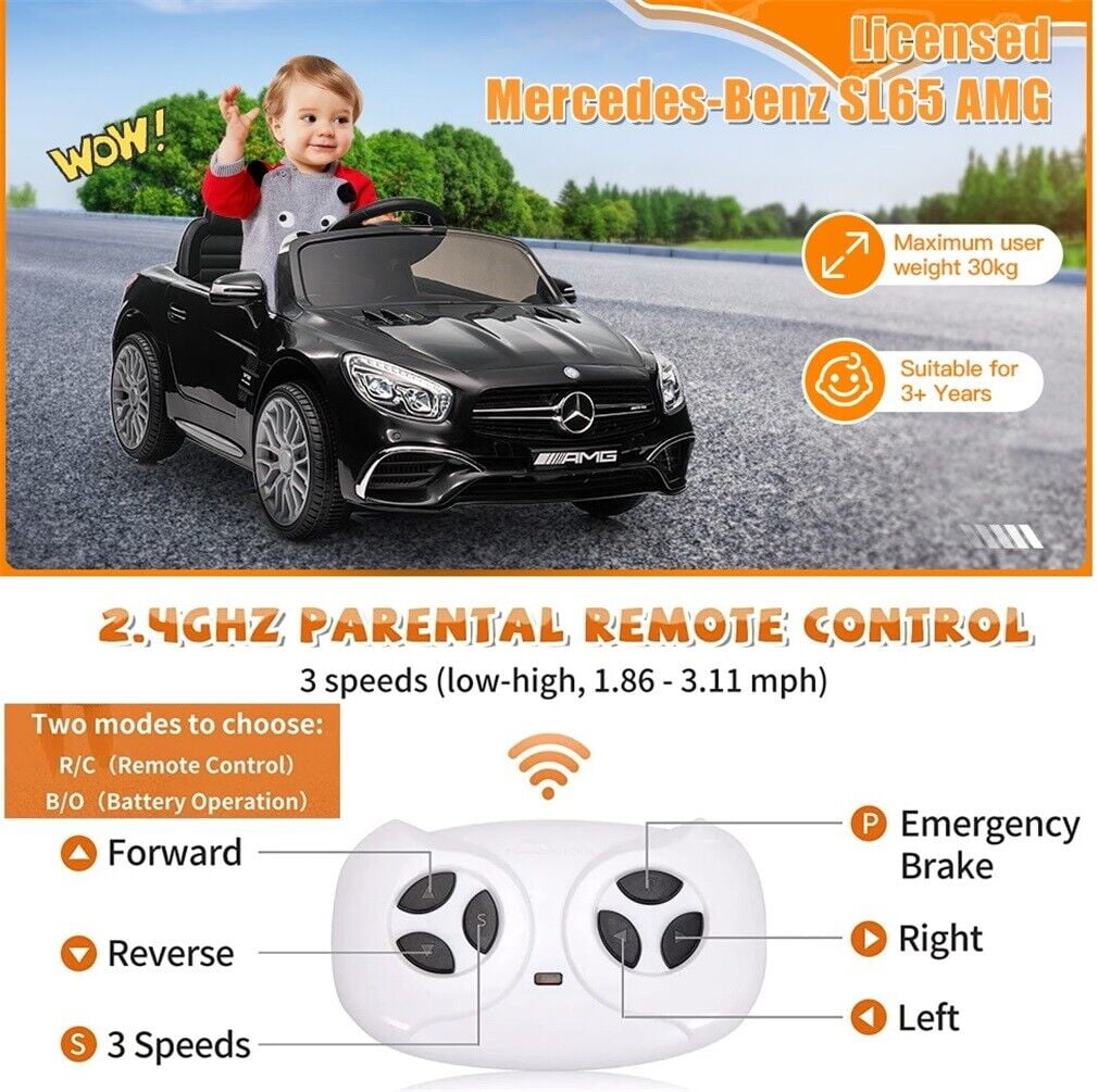 Dazone 12V Kids Ride on Car Mercedes Benz Licensed SL65 AMG